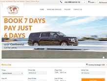 Tablet Screenshot of continental-rentacar.com
